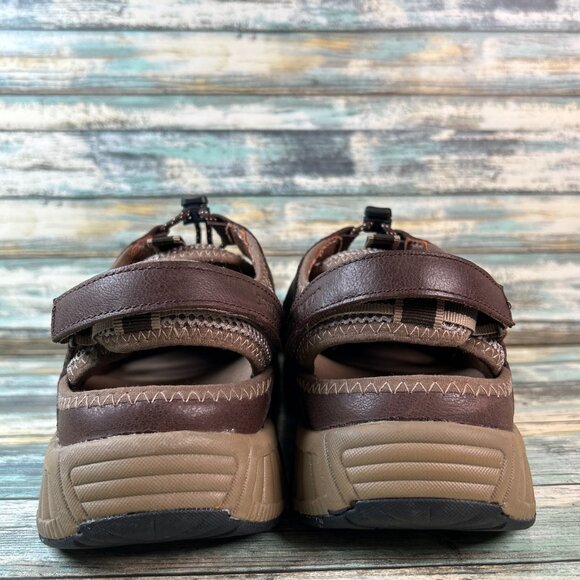 Orthofeet Fisherman Sandals Alpine Mens 13W Brown Leather Orthotic Diabetic Shoe main image 8
